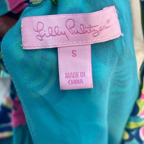 Lilly Pulizer Cassandra High Neck Tank Top 100% Silk‎ Small Pre-owned - Picture 4 of 8